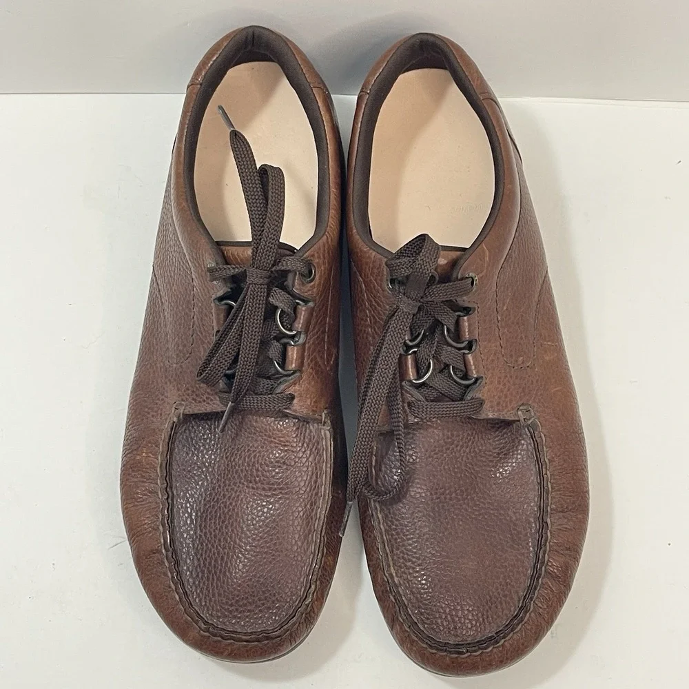 SAS Mens 13M Bout Time Lace Up Oxford Shoes Brown‎ Leather Comfort Walk Sneakers